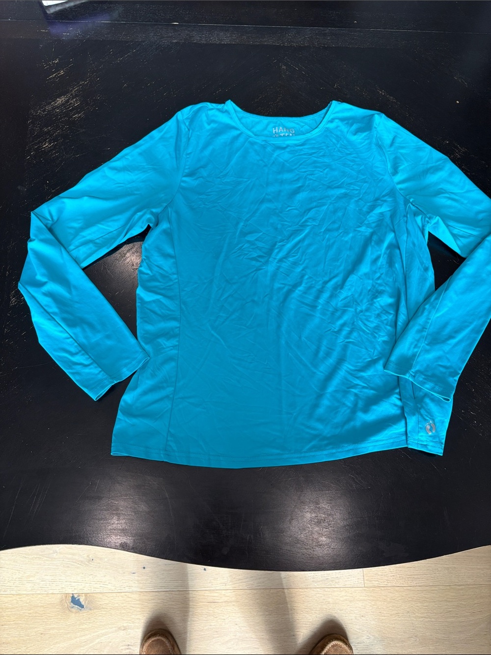 Hang Ten Women's Long Sleeve Tee in Bright Teal